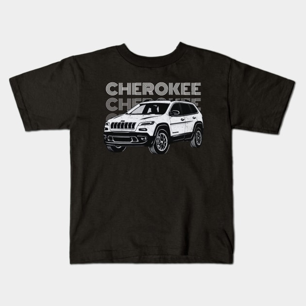 Jeep-cherokee Kids T-Shirt by Funny sayings